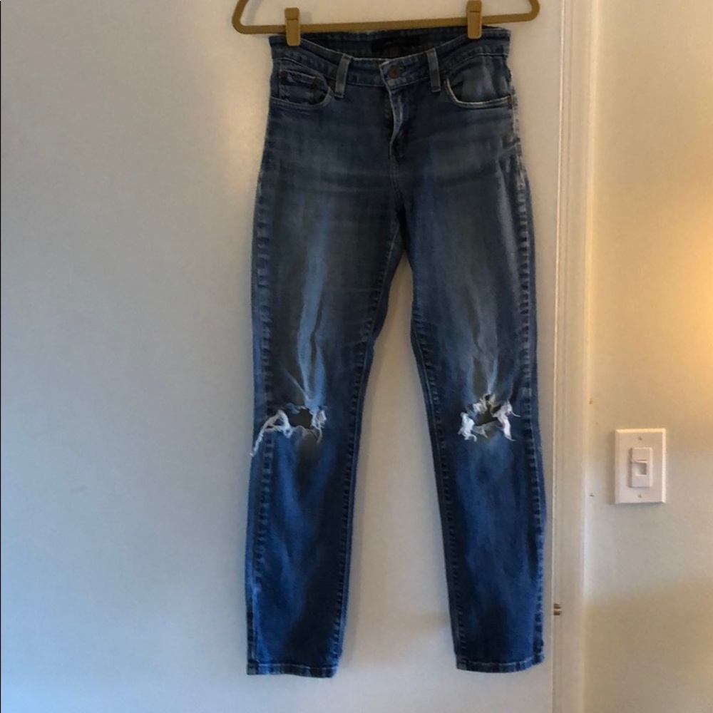 LEVI’s mid rise skinny distressed